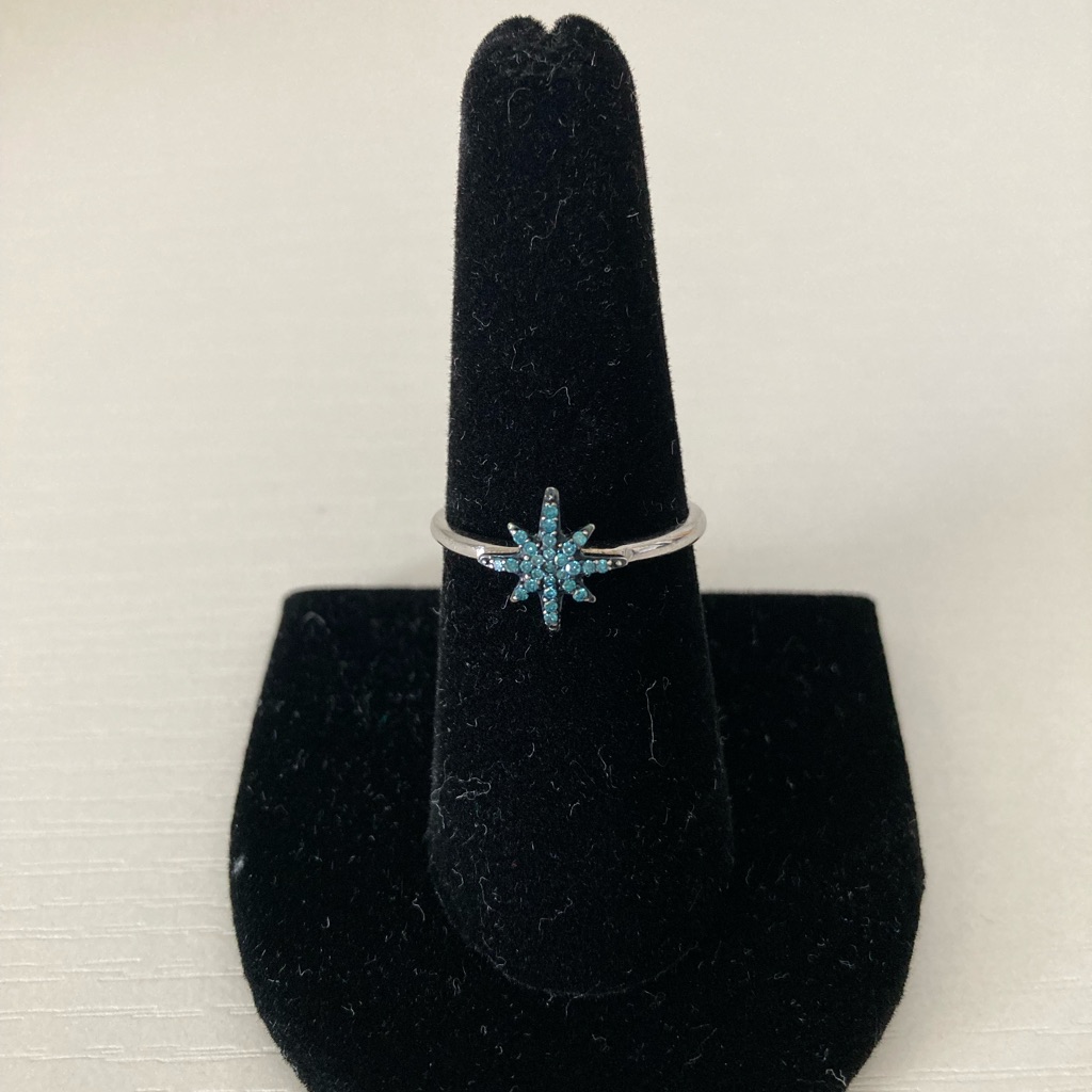 Blue Diamond Ring